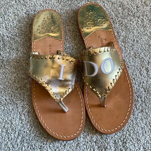 Jack Rogers Gold/Silver 'I Do' Sandals